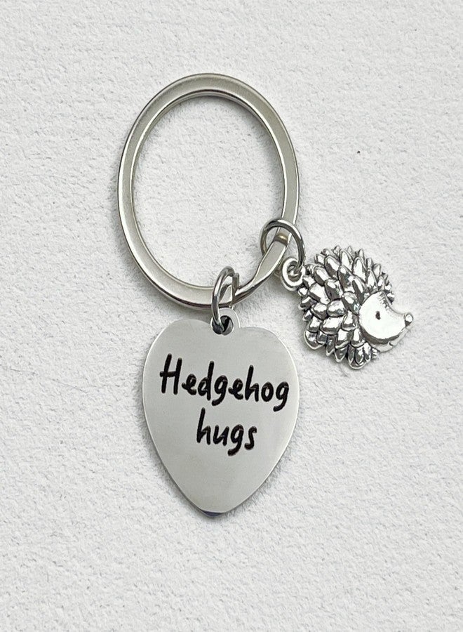 Dorla Cool Cute Hedgehog Hug Keychain Positive Relexed Warm Keyring Hedgehog Charm Hedgehogs Mom Lovers Teens Christmas Gift - Image 2